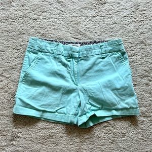 Mint green shorts